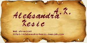 Aleksandra Kesić vizit kartica